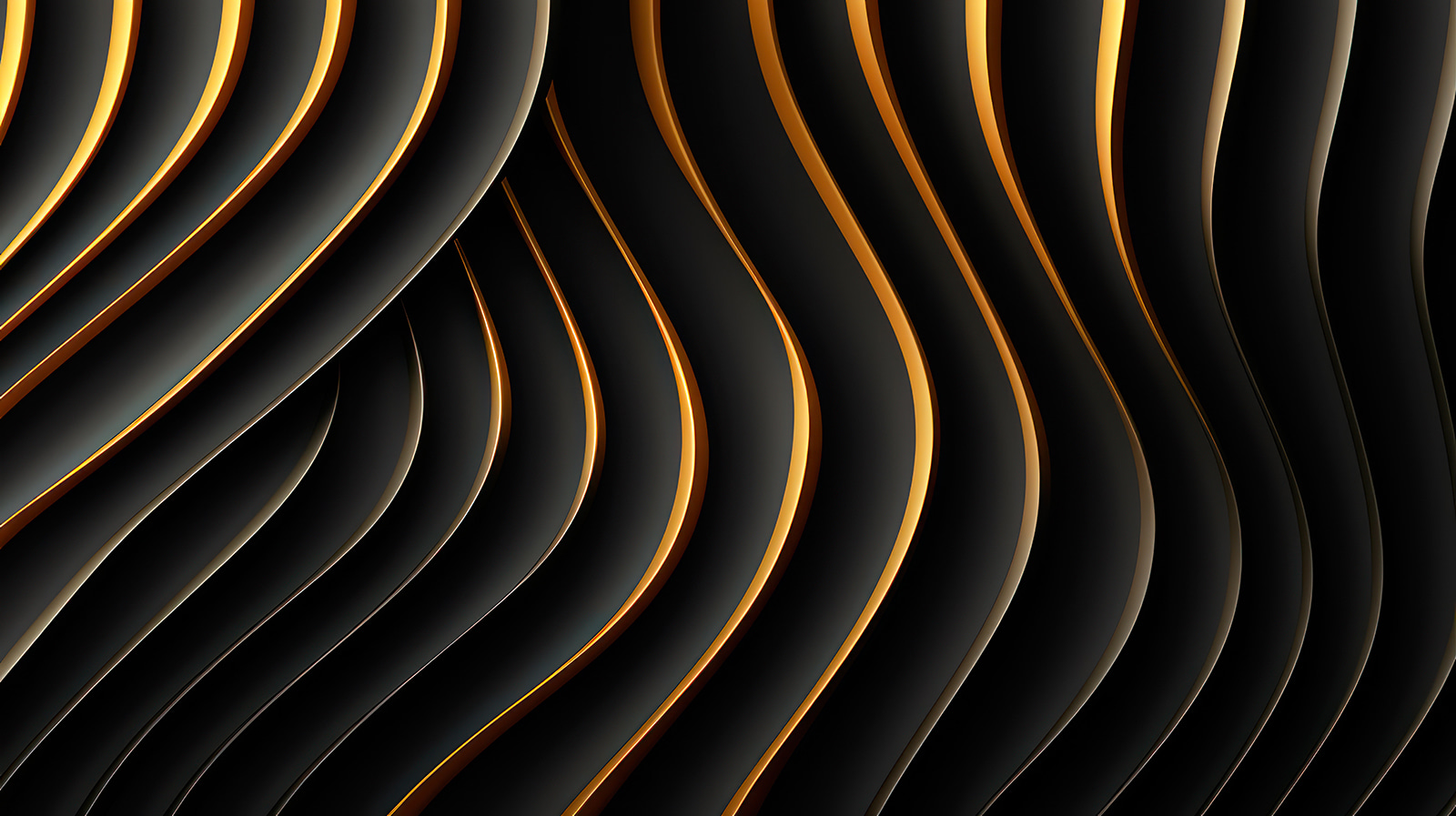 Black and orange wavy lines