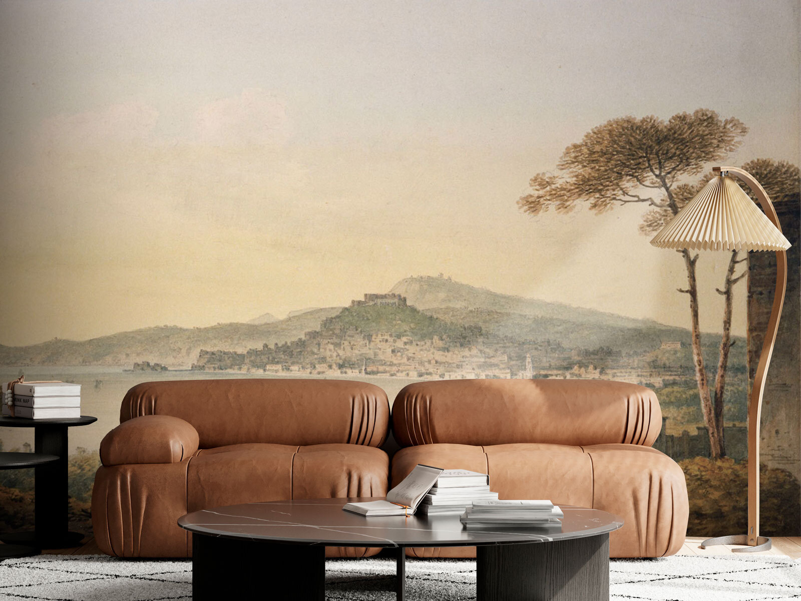 u95155pig1m - Eine Landschaft mit einer Stadt und einem Gewässer - tegory