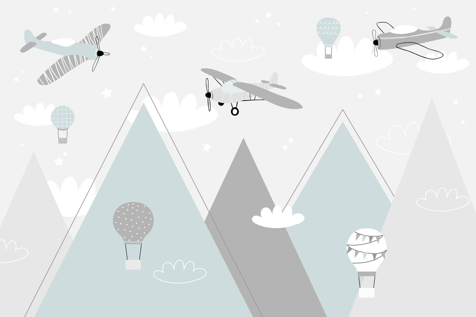 Hintergrundbild mit Flugzeugen und Bergen u95044p - Hintergrundbild mit Flugzeugen und Bergen