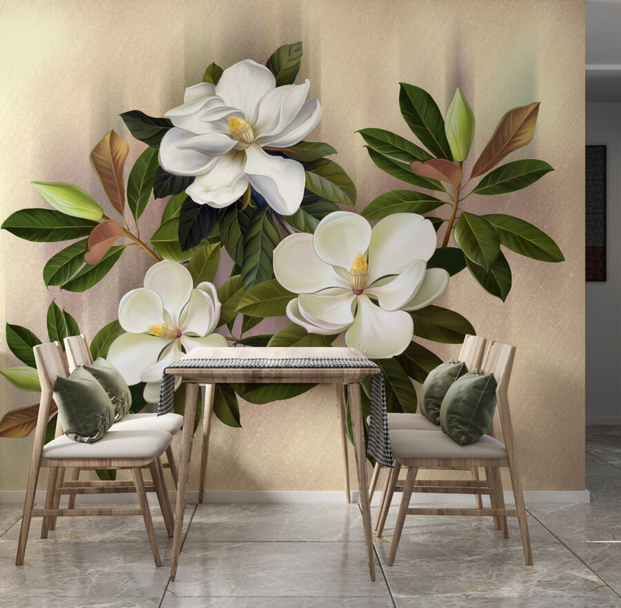 Schöne Magnolienblüten in der Ausstellung