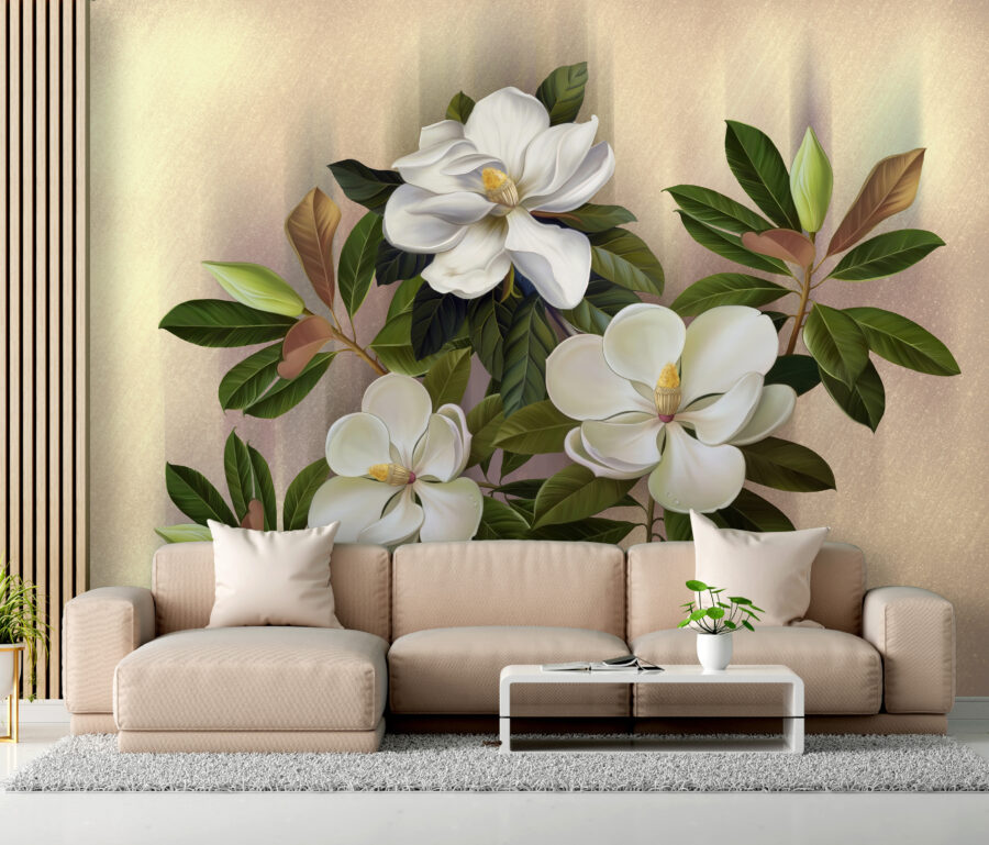 Schöne Magnolienblüten in der Ausstellung