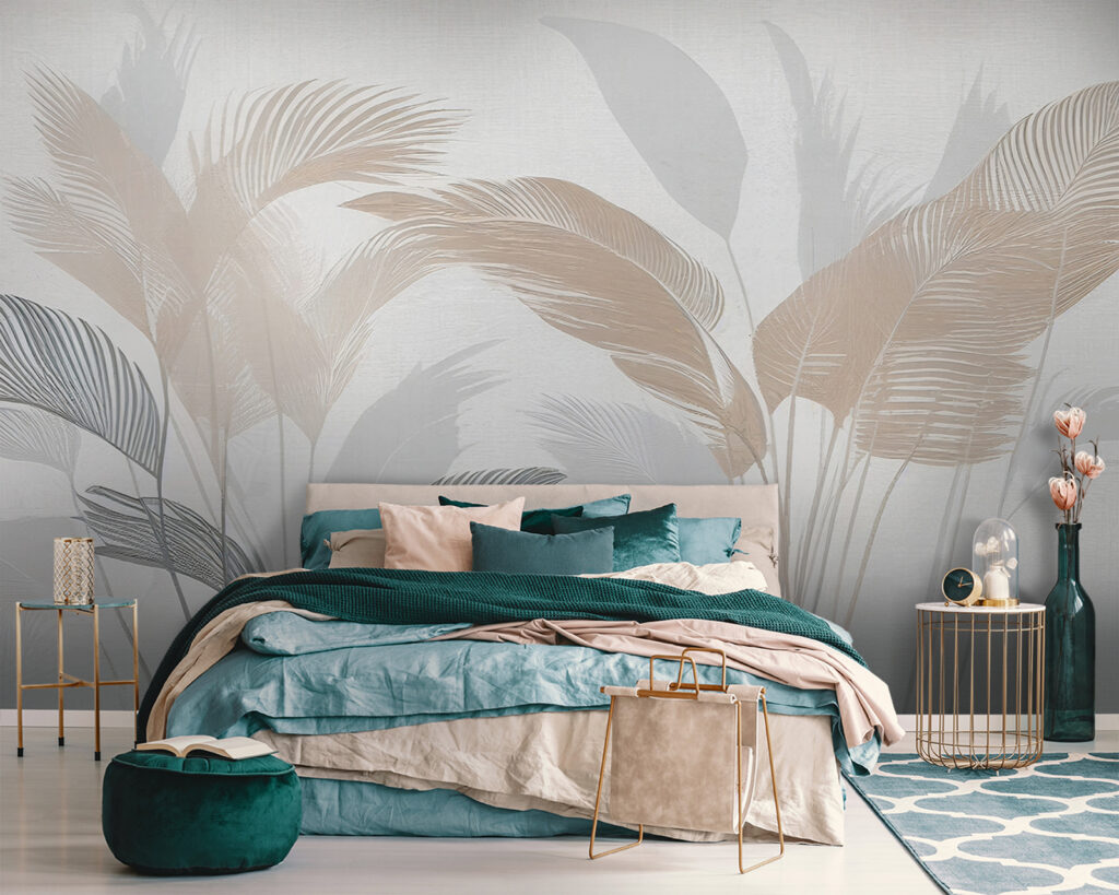 Elegant leaves in soft pastel tones Elegant leaves in soft pastel tones