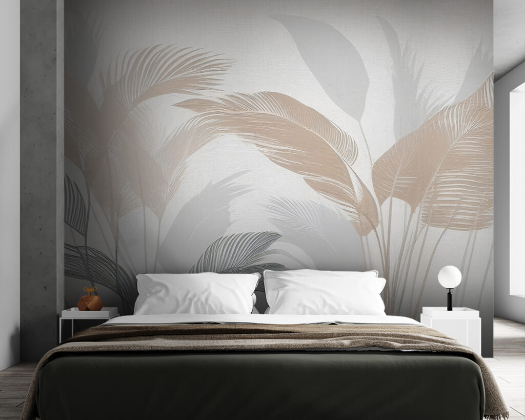 Elegant leaves in soft pastel tones Elegant leaves in soft pastel tones