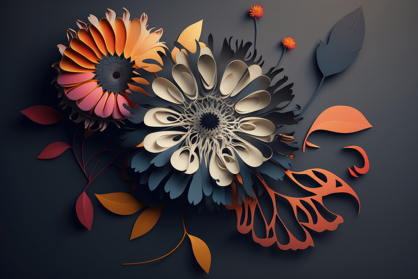 Eine aus Papier ausgeschnittene Blume u94976p - Eine aus Papier ausgeschnittene Blume - tegory