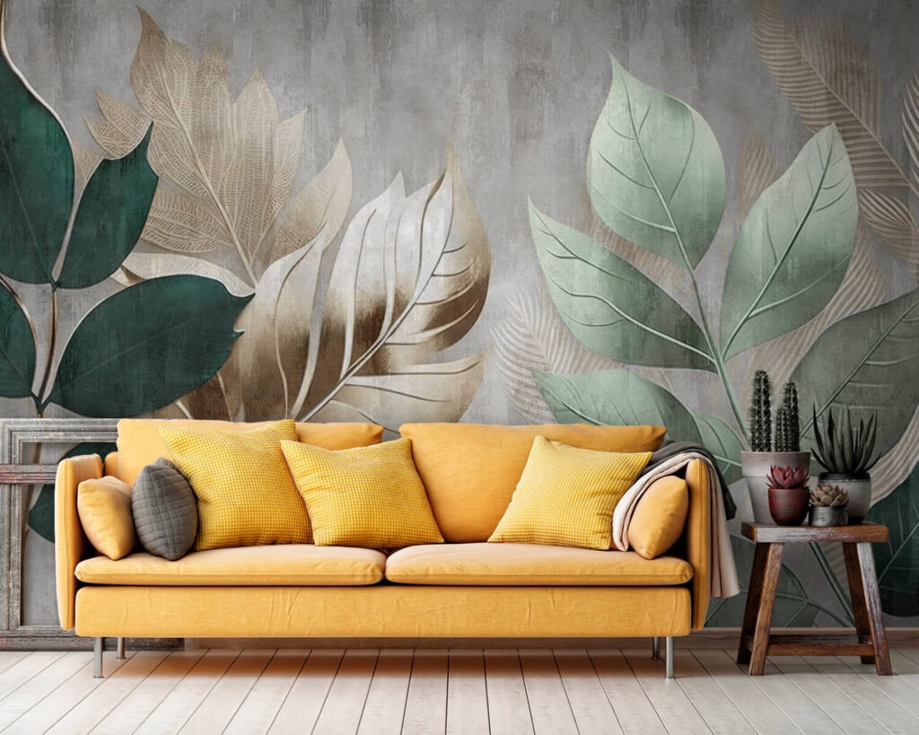 Elegant foliage against a textured background