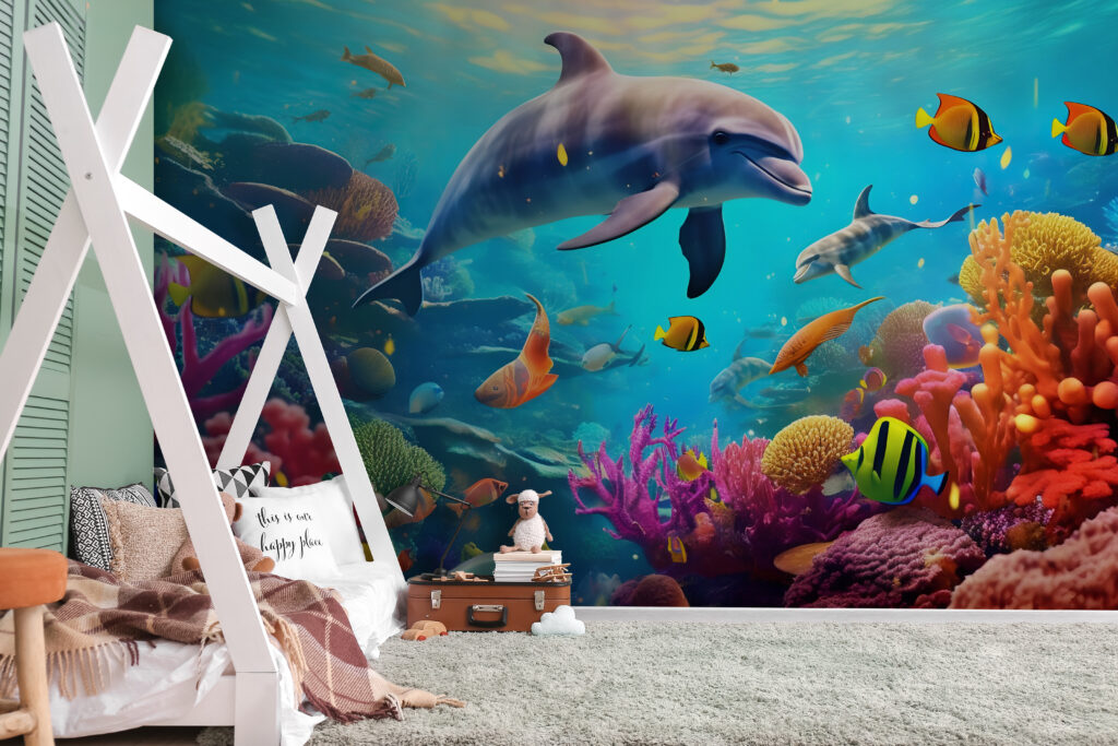 u94773pir1m 1024x683 - Delfin schwimmt in einem Korallenriff - tegory