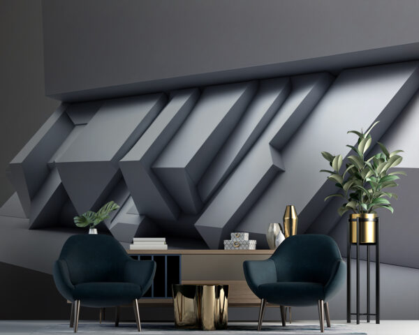 Weiße Wand mit geometrischen Formen Weiße Wand mit geometrischen Formen