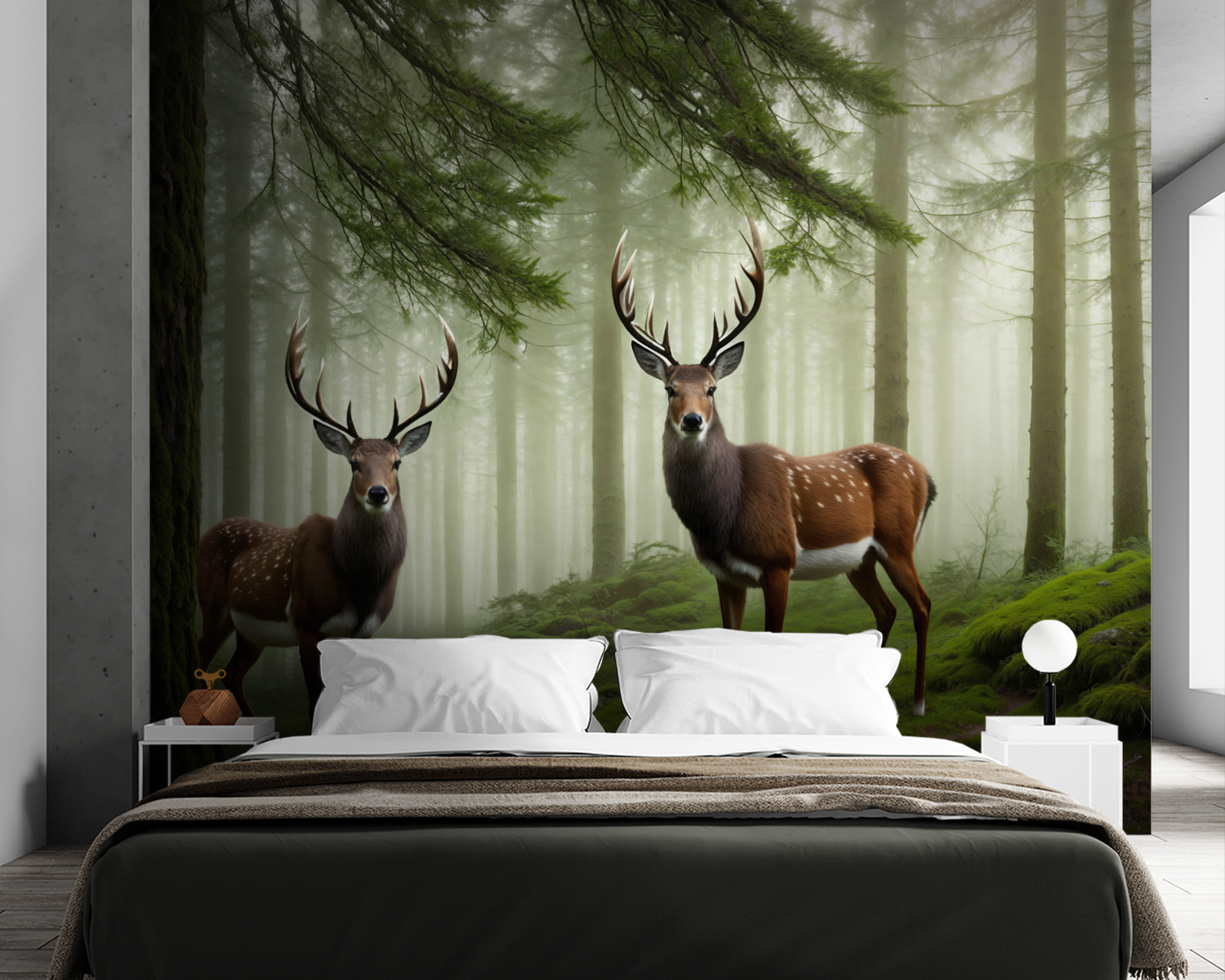 Two deer in a forest Two deer in a forest
