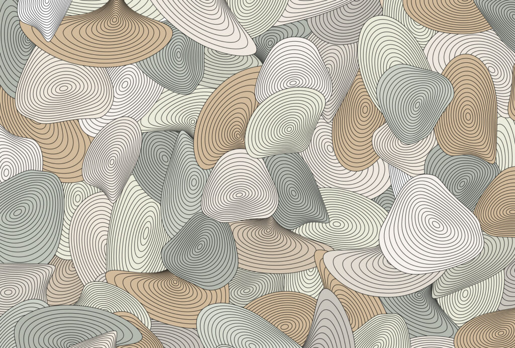Muster aus Spiralen und Linien Muster aus Spiralen und Linien