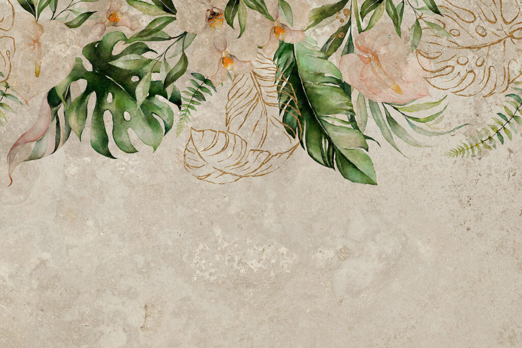 Elegantes botanisches Design mit sanften Farbtönen Elegantes botanisches Design mit sanften Farbtönen