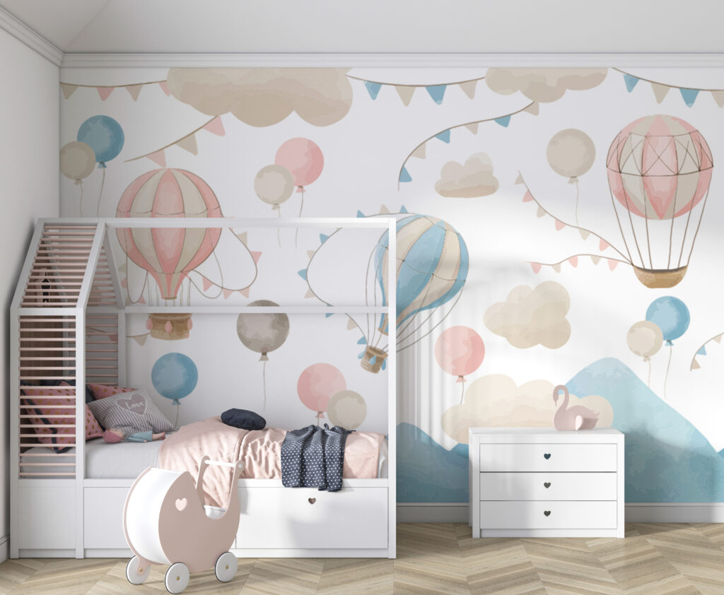 Group of hot air balloons