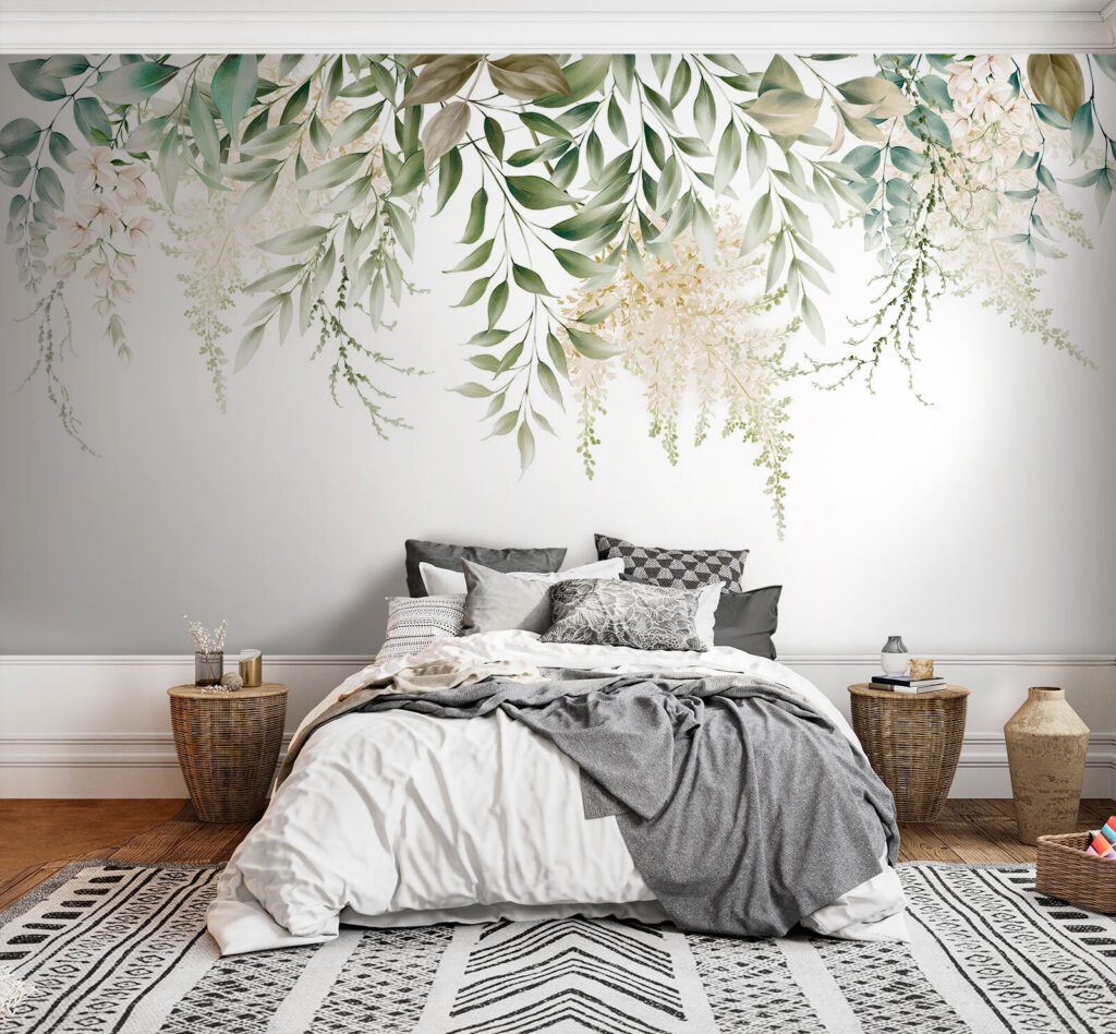 Delicate greenery on a white background Delicate greenery on a white background