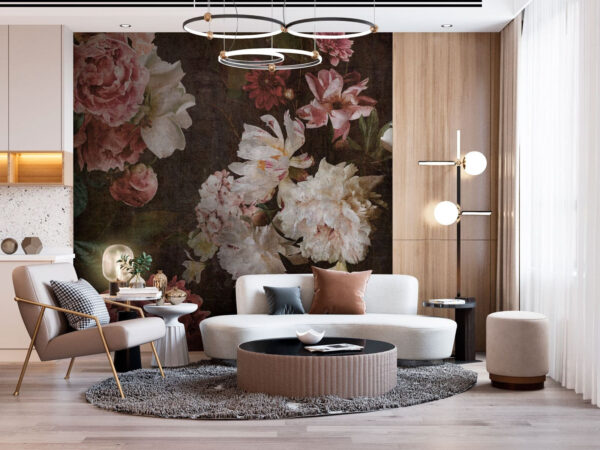 Klassisches Blumenarrangement auf strukturiertem Hintergrund Klassisches Blumenarrangement auf strukturiertem Hintergrund