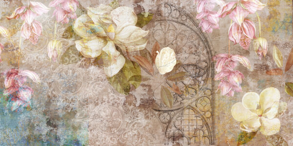 Florale Eleganz trifft auf Vintage-Kunst Florale Eleganz trifft auf Vintage-Kunst