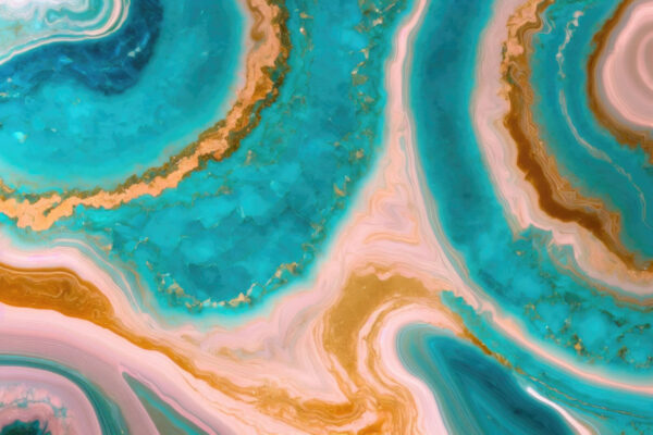 Blau und orange marmorierte Oberfläche Blau und orange marmorierte Oberfläche