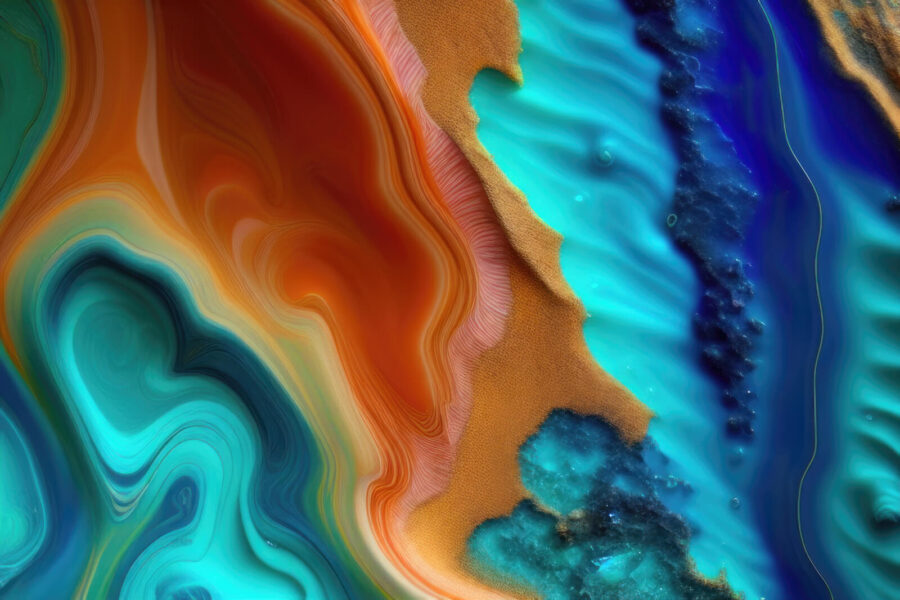 Faszinierende Wellen aus Farbe und Textur Faszinierende Wellen aus Farbe und Textur