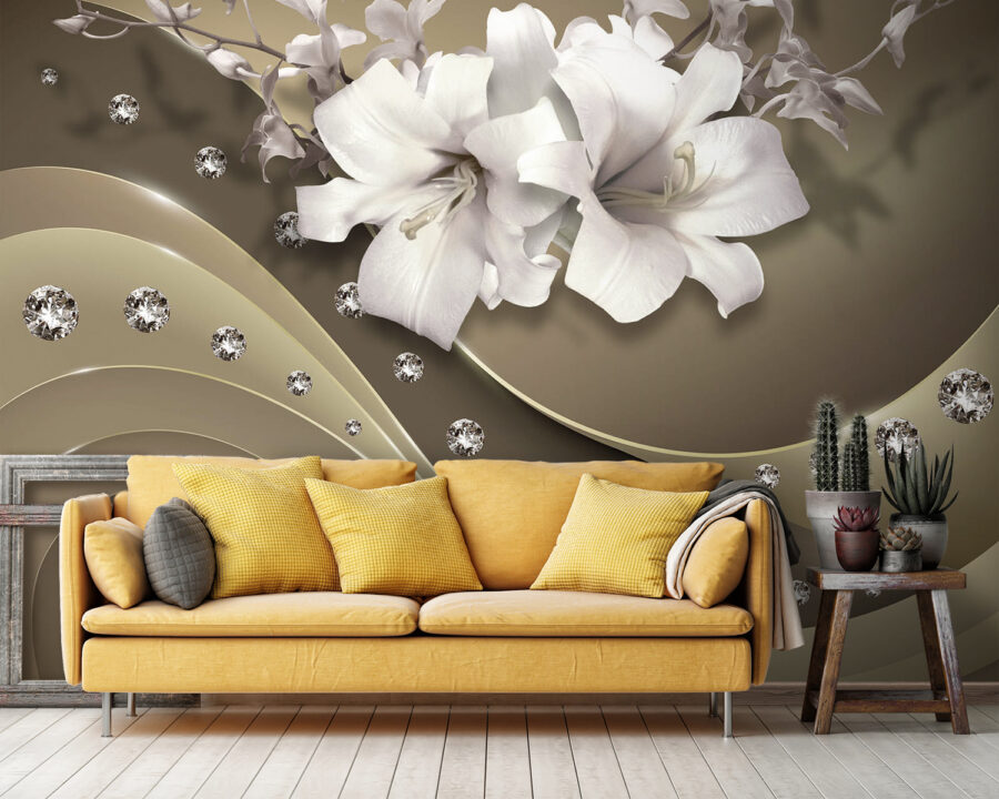 Elegante Blumen mit funkelnden Akzenten.