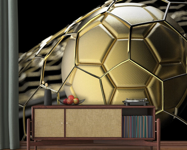 Schimmernder Fußball in der Ausstellung Schimmernder Fußball in der Ausstellung
