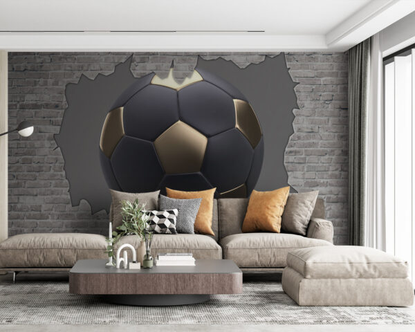 Fußball kracht durch die Wand Fußball kracht durch die Wand