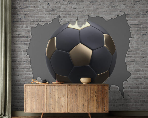 Fußball kracht durch die Wand Fußball kracht durch die Wand