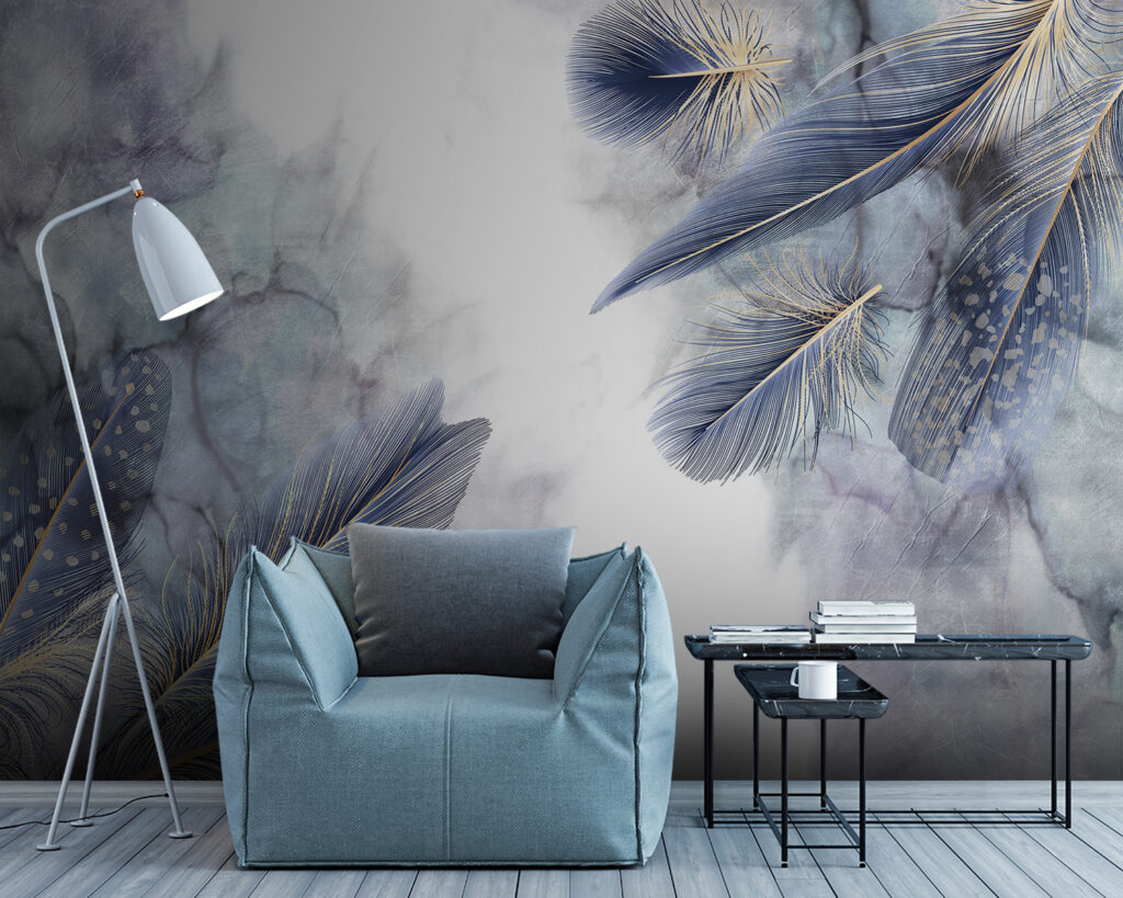 Ethereal Feathers Dance on Mist