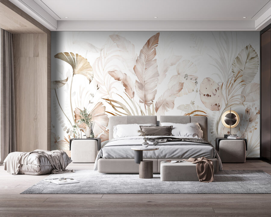 Elegante botanische Elemente in sanften Farbtönen