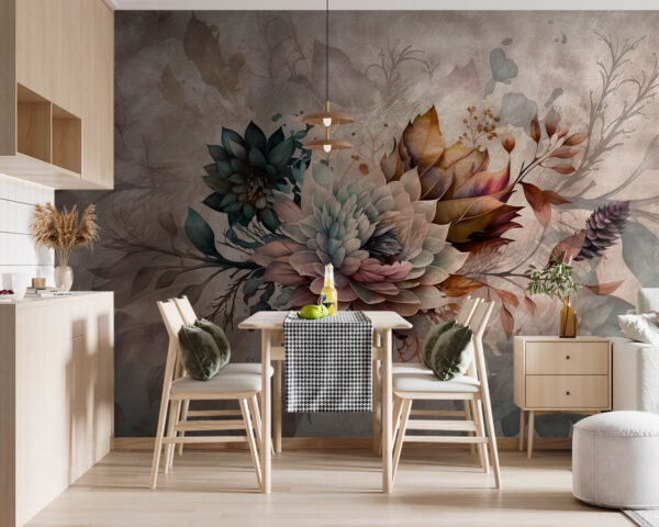 Malerei von Blumen und Blättern Malerei von Blumen und Blättern