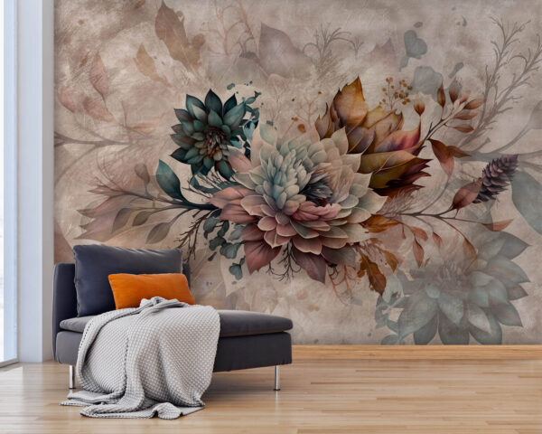 Malerei von Blumen und Blättern Malerei von Blumen und Blättern