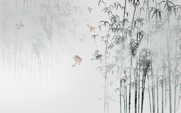 Vögel fliegen Vögel im Nebel Vögel fliegen Vögel im Nebel