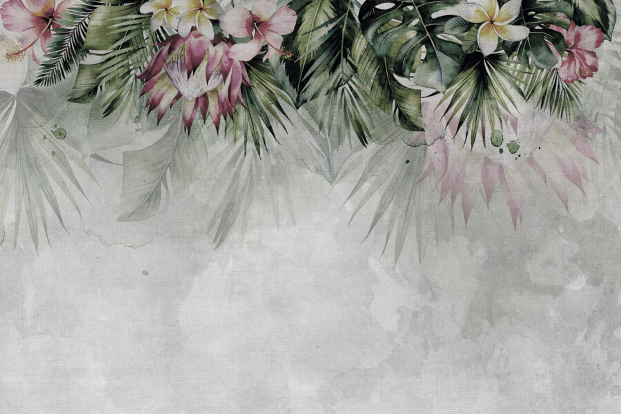 Malerei von Blumen und Blättern