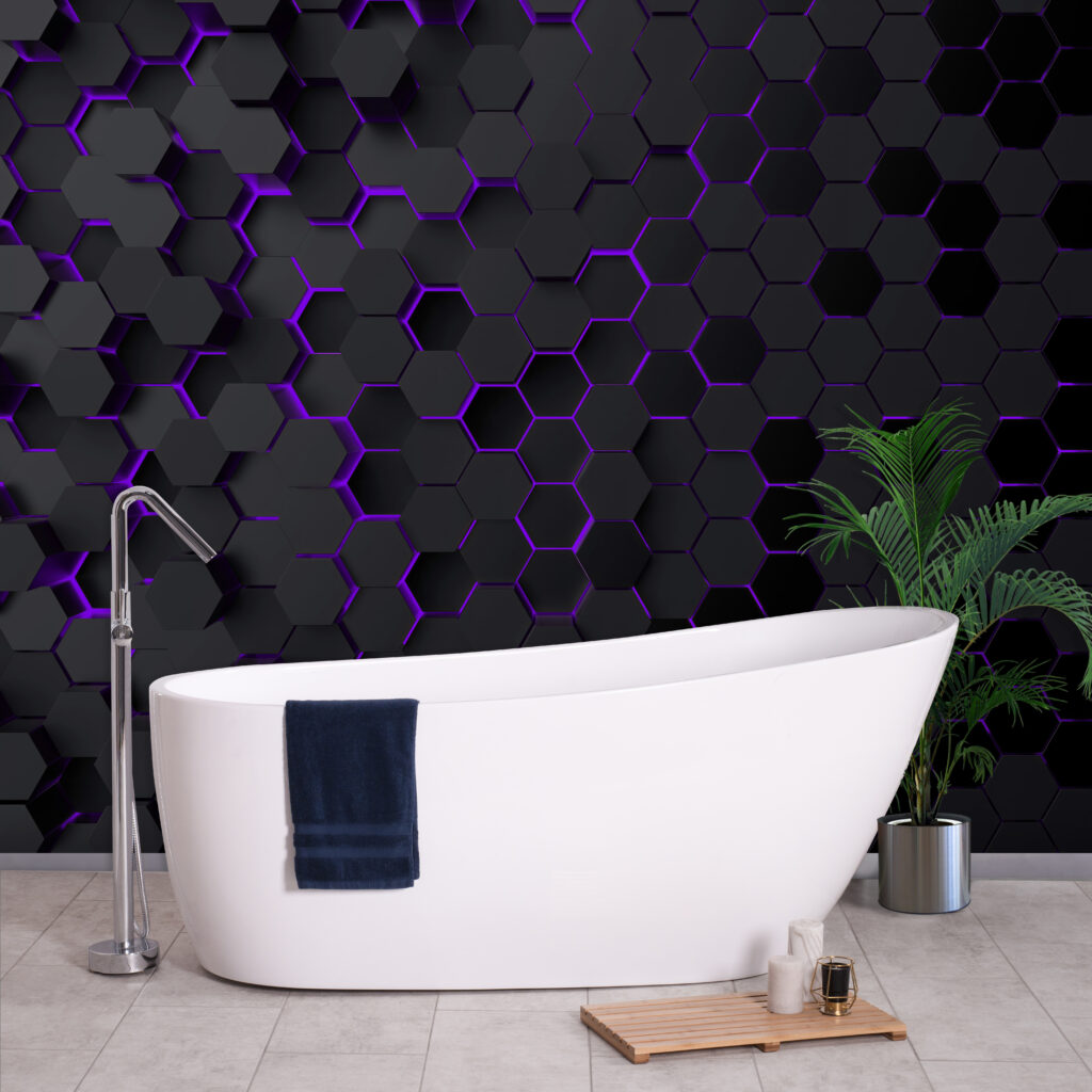 Ein schwarzes und violettes Sechseck u93618v3pit1m 1024x1024 - Ein schwarzes und violettes Sechseck