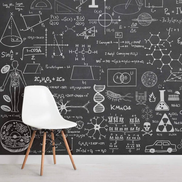 Tafel mit mathematischen Symbolen und Formeln Tafel mit mathematischen Symbolen und Formeln