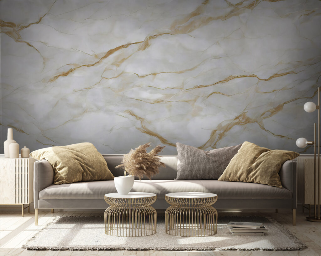 Sleek marble with elegant veins