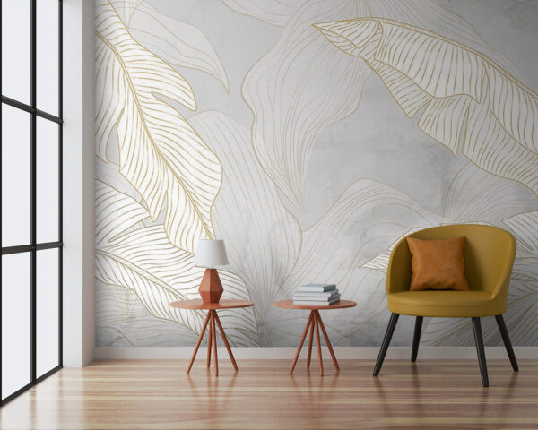 Ein weißes und orangefarbenes Blatt auf grauem Hintergrund Ein weißes und orangefarbenes Blatt auf grauem Hintergrund
