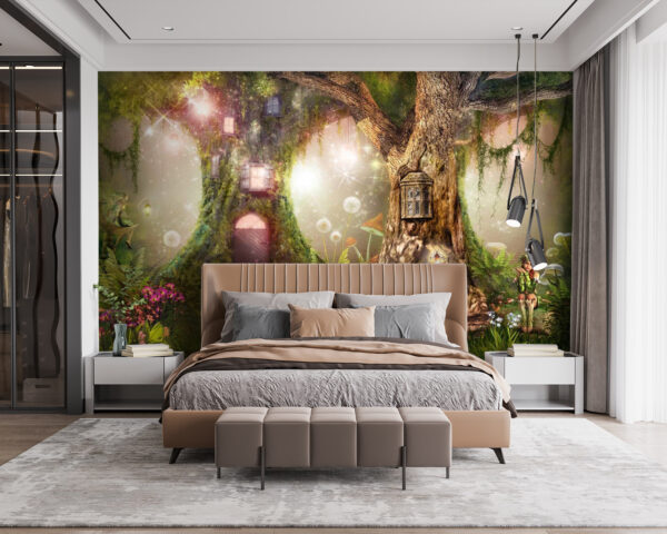 Ein Feenhaus in einem Baum Ein Feenhaus in einem Baum
