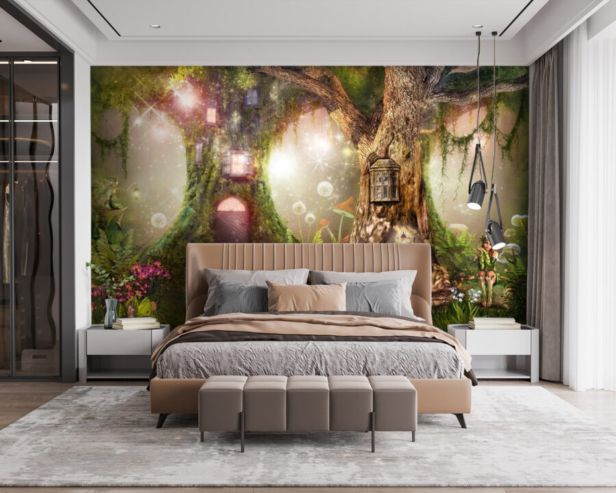 Ein Feenhaus in einem Baum Ein Feenhaus in einem Baum