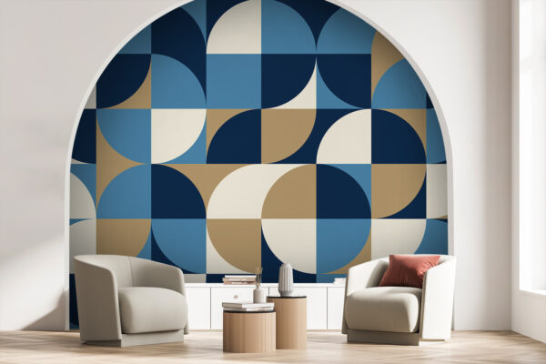 Blaues und weißes geometrisches Muster Blaues und weißes geometrisches Muster