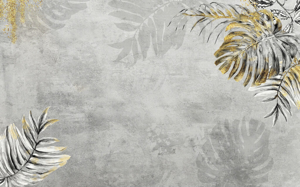 Von der Natur inspirierte Blätter auf strukturiertem Hintergrund. Von der Natur inspirierte Blätter auf strukturiertem Hintergrund.