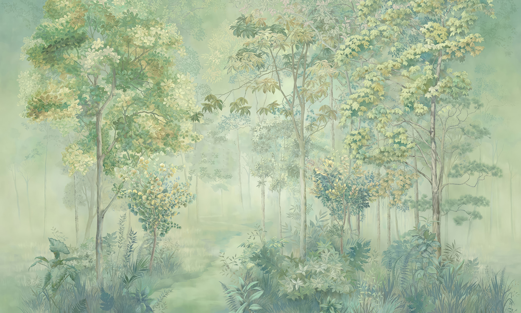 Painting of a forest