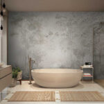 Fototapeten Tapete mit Bäumen und Pflanzen