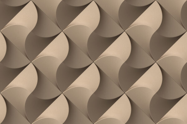 Wall with a pattern of circles and squares