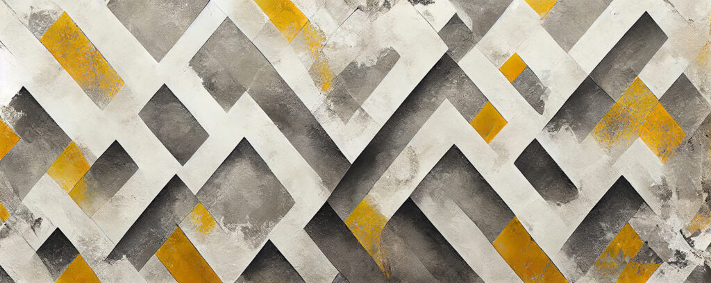 Grau und gelb gestrichene Wand Grau und gelb gestrichene Wand