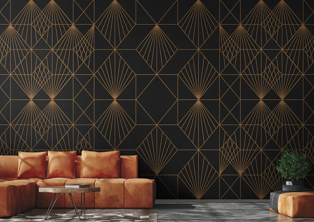 Elegant metallic geometric pattern design