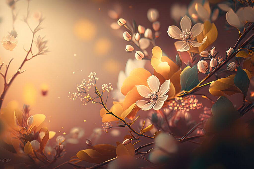 Zarte Blüten im sanften Sonnenlicht. Zarte Blüten im sanften Sonnenlicht.