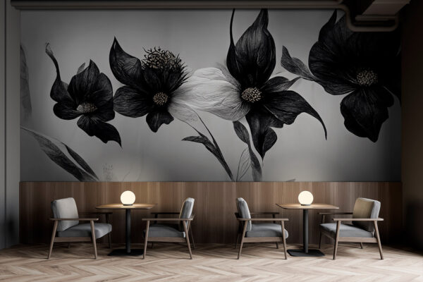 Schwarze und weiße Blume Schwarze und weiße Blume