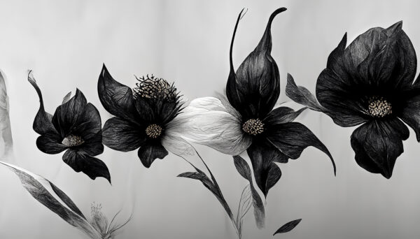 Schwarze und weiße Blume Schwarze und weiße Blume