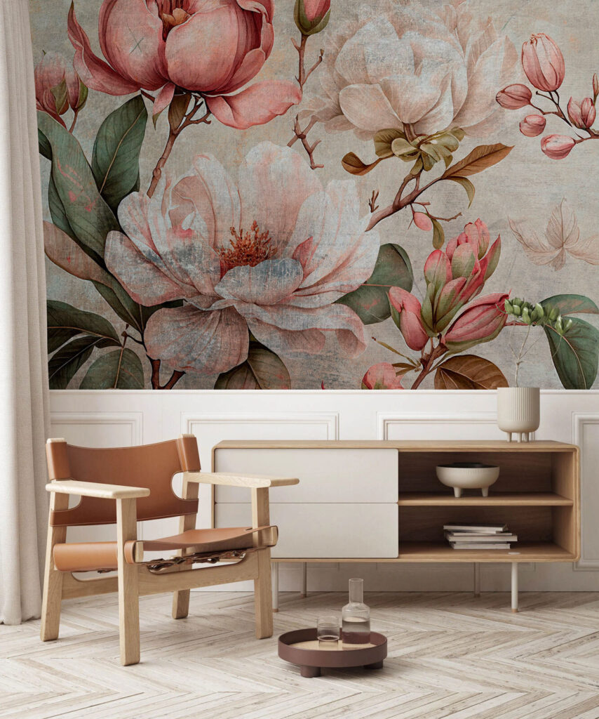 Elegant floral arrangement in soft hues