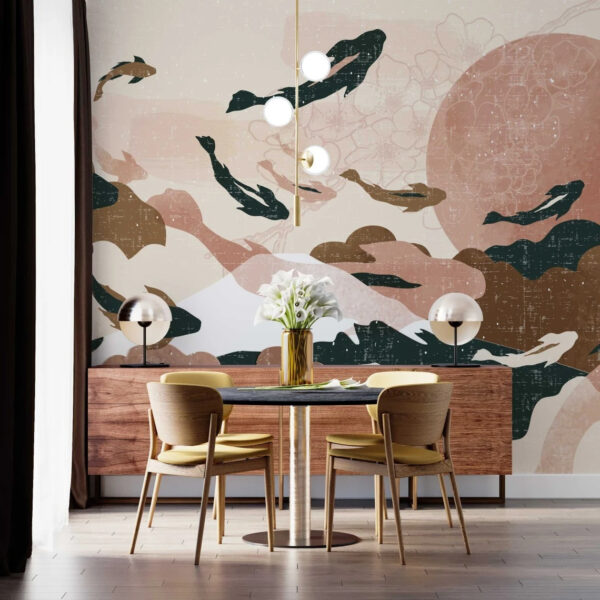 Gemälde von Fischen am Himmel Gemälde von Fischen am Himmel