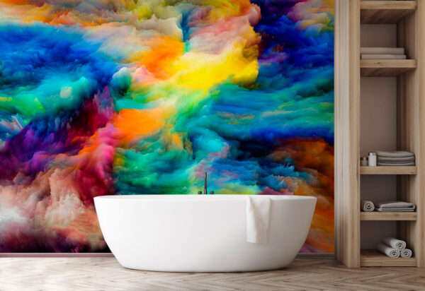 Bunte Wolke aus Farbe Bunte Wolke aus Farbe