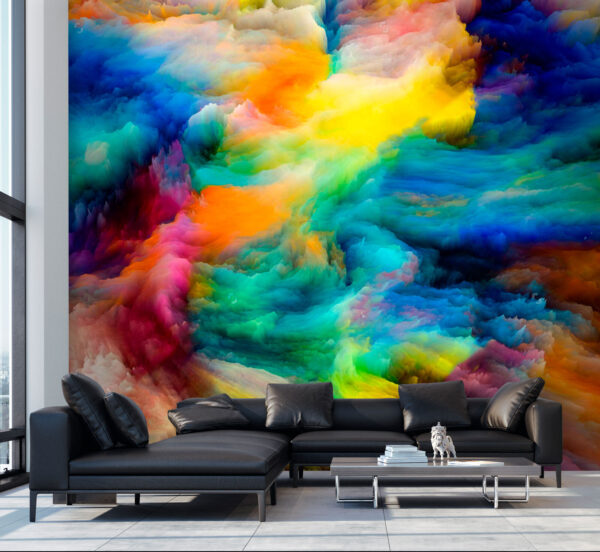 Bunte Wolke aus Farbe Bunte Wolke aus Farbe